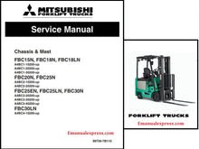 Load image into Gallery viewer, Download PDF - Mitsubishi FBC15N FBC18N FBC18LN FBC30LN Forklift Truck Service Repair Manual