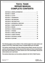 Download PDF - New Holland T2410, T2420 Tractor Service Repair Manual