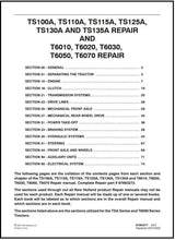 Load image into Gallery viewer, Download PDF - New Holland TS100A, TS110A, TS115A, T6010, T6050, T6070 Tractor Service Repair Manual