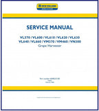 Download PDF - New Holland VL570 VL600 VL610 VM460 VN300 Grape Harvester Service Repair Manual