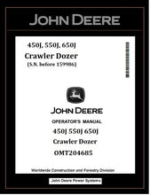 Load image into Gallery viewer, OMT204685 - John Deere 450J 550J 650J Crawler Dozer Operator Manual PDF Download