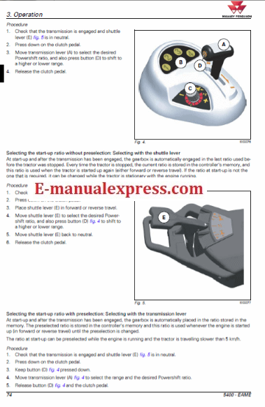 Service Manual Massey Ferguson 5410, 5420, 5425, 5430, 5435, 5440, 5445, 5450, 5455, 5460, 5465, 5470, 5475, 5480 Tractor