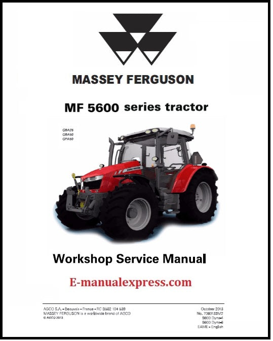 Service Manual PDF Massey Ferguson MF 5608, 5609, 5610, 5611, 5612, 5613 Tractor