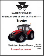 Load image into Gallery viewer, Service Manual PDF Massey Ferguson MF 5710, 5711, 6711, 6712, 6713 Tractor