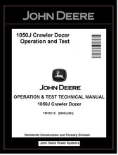 Load image into Gallery viewer, John Deere TM10113 Manual PDF – 1050J Crawler Dozer Operation and Test Technical Download