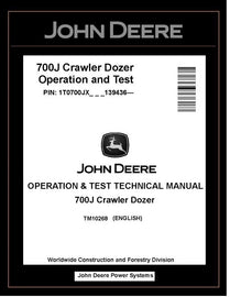 John Deere TM10268 Manual PDF – 700J Crawler Dozer Operation and Test Technical (SN. from 139436-) Download