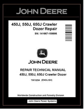 Load image into Gallery viewer, John Deere TM10294 Manual PDF – 450J 550J 650J Crawler Dozer Service Repair Technical (SN. 141667-159986) Download