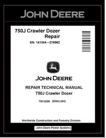 John Deere TM10295 Manual PDF – 750J Crawler Dozer Repair Technical (SN. 141344-219962) Download