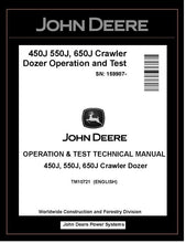 Load image into Gallery viewer, John Deere TM10721 Manual PDF – 450J 550J 650J Crawler Dozer Operation and Test Technical Download