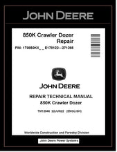 Load image into Gallery viewer, John Deere TM12046 Manual PDF – 850K Crawler Dozer Service Repair Technical (SN. E178122-271265) Download