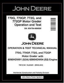 TM12140 OPERATION AND TEST TECHNICAL MANUAL - JOHN DEERE 770G 770GP 772G 772GP MOTOR GRADER BEST PDF DOWNLOAD