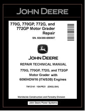 Load image into Gallery viewer, TM12141 REPAIR TECHNICAL MANUAL - JOHN DEERE 770G 770GP 772G 772GP MOTOR GRADER BEST PDF DOWNLOAD
