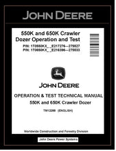 Load image into Gallery viewer, John Deere TM12288 Manual PDF – 550K 650K Crawler Dozer Operation and Test Technical Download
