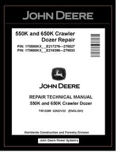 Load image into Gallery viewer, John Deere TM12289 Manual PDF – 550K 650K Crawler Dozer Service Repair Technical Download