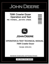Load image into Gallery viewer, John Deere TM12294 Manual PDF – 700K Crawler Dozer Operation and Test Technical (SN. E217278-275435) Download