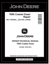 Load image into Gallery viewer, John Deere TM12295 Manual PDF – 700K Crawler Dozer Repair Technical (PIN: 1T0700KX_ _ E217278-275435) Download