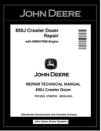 John Deere TM12323 Manual PDF – 850J Crawler Dozer Service Repair Technical (6068HT090 Engine) Download
