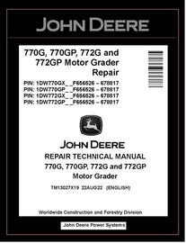 TM13027X19 REPAIR TECHNICAL MANUAL - JOHN DEERE 770G 770GP 772G 772GP MOTOR GRADER DOWNLOAD PDF