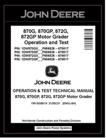 TM13028X19 OPERATION AND TEST TECHNICAL MANUAL - JOHN DEERE 870G 870GP 872G 872GP MOTOR GRADER DOWNLOAD PDF