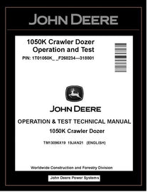 John Deere TM13096X19 Manual PDF – 1050K Crawler Dozer Operation and Test Technical (PIN: 1T01050K_ _ F268234-318801) Download