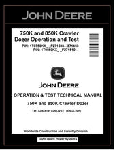 Load image into Gallery viewer, John Deere TM13280X19 Manual PDF – 750K 850K Crawler Dozer Operation and Test Technical Download