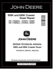 Load image into Gallery viewer, John Deere TM13357X19 Manual PDF – 550K 650K Crawler Dozer Service Repair Technical Download