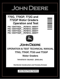 TM14070X19 OPERATION AND TEST TECHNICAL MANUAL - JOHN DEERE 770G 770GP 772G 772GP MOTOR GRADER DOWNLOAD