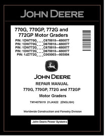 TM14079X19 REPAIR MANUAL - JOHN DEERE 770G 770GP 772G 772GP MOTOR GRADER DOWNLOAD PDF