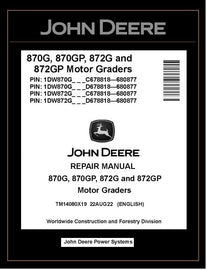 TM14080X19 REPAIR MANUAL - JOHN DEERE 870G 870GP 872G 872GP MOTOR GRADER DOWNLOAD PDF