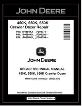 Load image into Gallery viewer, TM14163X19 REPAIR TECHNICAL MANUAL - JOHN DEERE 450K 550K 650K CRAWLER DOZER BEST PDF DOWNLOAD