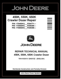 TM14163X19 REPAIR TECHNICAL MANUAL - JOHN DEERE 450K 550K 650K CRAWLER DOZER BEST PDF DOWNLOAD