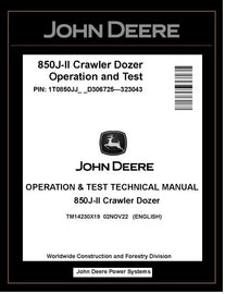 TM14230X19 OPERATION AND TEST TECHNICAL MANUAL - JOHN DEERE 850J-II CRAWLER DOZER BEST PDF DOWNLOAD