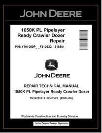 TM14233X19 REPAIR TECHNICAL MANUAL - JOHN DEERE 1050K PL PIPELAYER READY CRAWLER DOZER BEST PDF DOWNLOAD