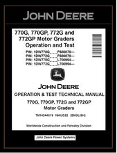 Load image into Gallery viewer, TM14244X19 OPERATION AND TEST TECHNICAL MANUAL - JOHN DEERE 770G 770GP 772G 772GP MOTOR GRADER DOWNLOAD PDF