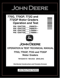 TM14244X19 OPERATION AND TEST TECHNICAL MANUAL - JOHN DEERE 770G 770GP 772G 772GP MOTOR GRADER DOWNLOAD PDF