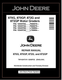 TM14247X19 REPAIR MANUAL - JOHN DEERE 870G 870GP 872G 872GP MOTOR GRADER DOWNLOAD PDF