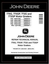 Load image into Gallery viewer, TM14251X19 REPAIR TECHNICAL MANUAL - JOHN DEERE 770G 770GP 772G 772GP MOTOR GRADER DOWNLOAD PDF
