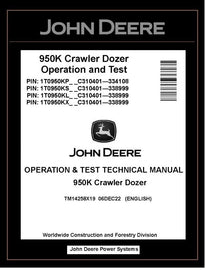 TM14258X19 OPERATION AND TEST TECHNICAL MANUAL - JOHN DEERE 950K CRAWLER DOZER BEST PDF DOWNLOAD