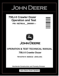 TM14275X19 OPERATION AND TEST TECHNICAL MANUAL - JOHN DEERE 750J-II CRAWLER DOZER BEST PDF DOWNLOAD