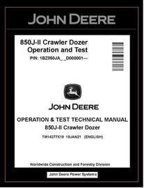 TM14277X19 OPERATION AND TEST TECHNICAL MANUAL - JOHN DEERE 850J-II CRAWLER DOZER BEST PDF DOWNLOAD