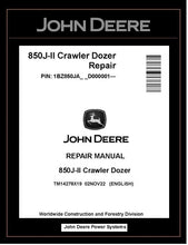 Load image into Gallery viewer, TM14278X19 REPAIR MANUAL - JOHN DEERE 850J-II CRAWLER DOZER BEST PDF DOWNLOAD