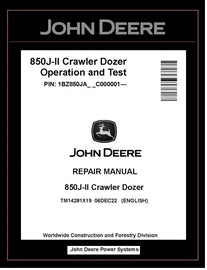 TM14281X19 OPERATION AND TEST TECHNICAL MANUAL - JOHN DEERE 850J-II CRAWLER DOZER BEST PDF DOWNLOAD
