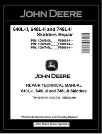 TM14334X19 John Deere 640L-II 648L-II 748L-II Skidder Repair Technical Manual PDF
