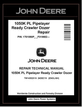 Load image into Gallery viewer, TM14352X19 REPAIR TECHNICAL MANUAL - JOHN DEERE 1050K PL PIPELAYER READY CRAWLER DOZER BEST PDF DOWNLOAD