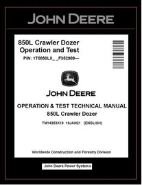 TM14353X19 OPERATION AND TEST TECHNICAL MANUAL - JOHN DEERE 850L CRAWLER DOZER DOWNLOAD