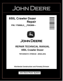 TM14354X19 REPAIR TECHNICAL MANUAL - JOHN DEERE 850L CRAWLER DOZER DOWNLOAD PDF