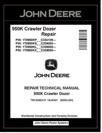 TM14360X19 REPAIR TECHNICAL MANUAL - JOHN DEERE 950K CRAWLER DOZER BEST PDF DOWNLOAD