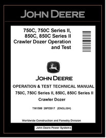 TM1588 OPERATION AND TEST TECHNICAL MANUAL - JOHN DEERE 750C, 850C, Series II 750C and 850C CRAWLER DOZER BEST PDF DOWNLOAD