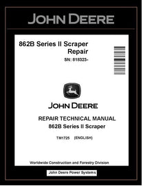 TM1725 - John Deere 862B Series II Scraper Repair Technical Manual PDF