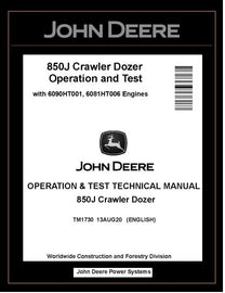 TM1730 OPERATION AND TEST TECHNICAL MANUAL - JOHN DEERE 850J CRAWLER DOZER BEST PDF DOWNLOAD
